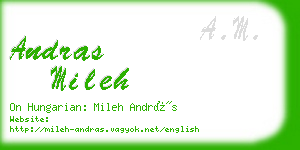 andras mileh business card